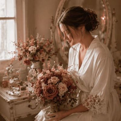 bride with bouquet