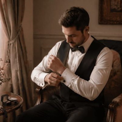 groom in a chair